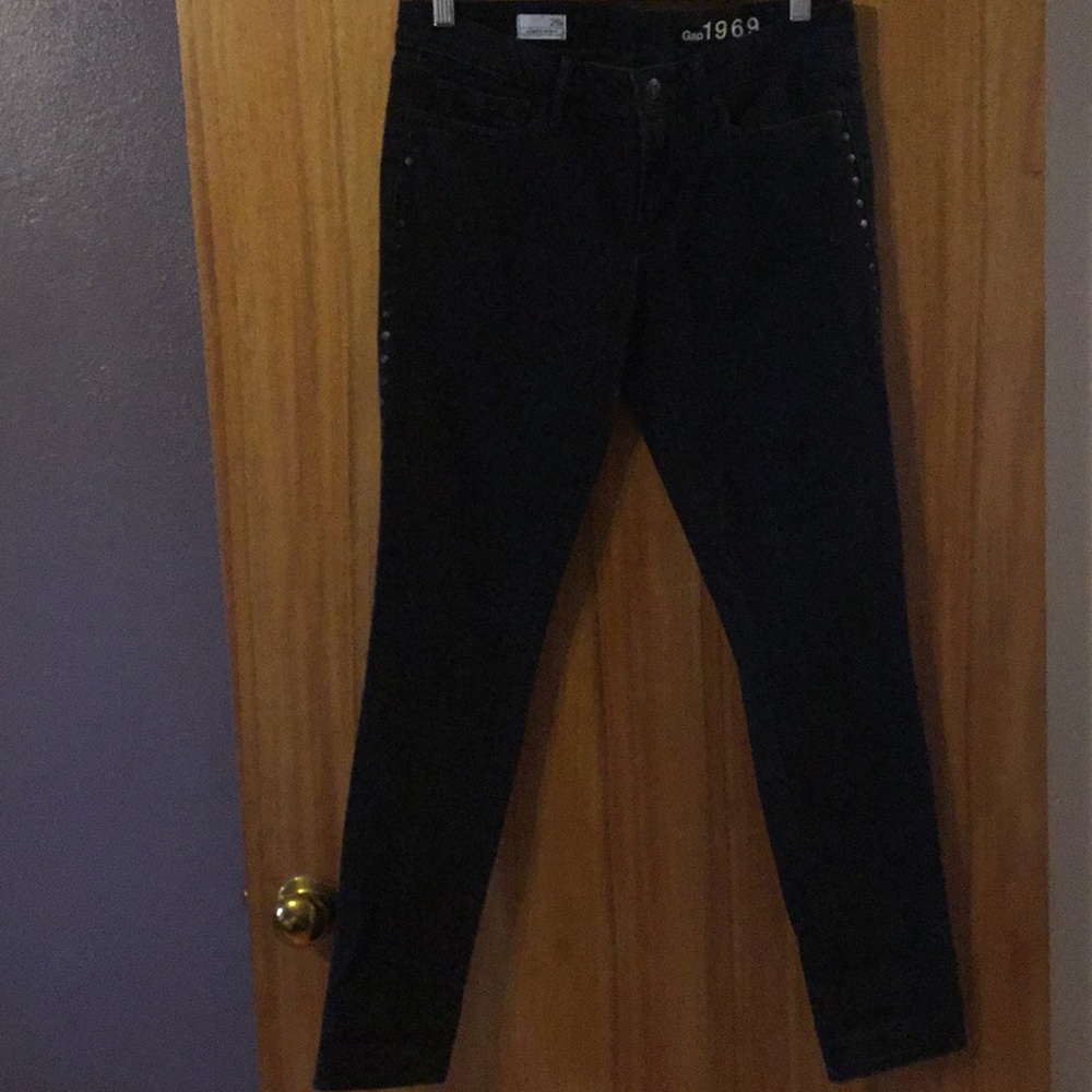 GAP studded black skinny jeans